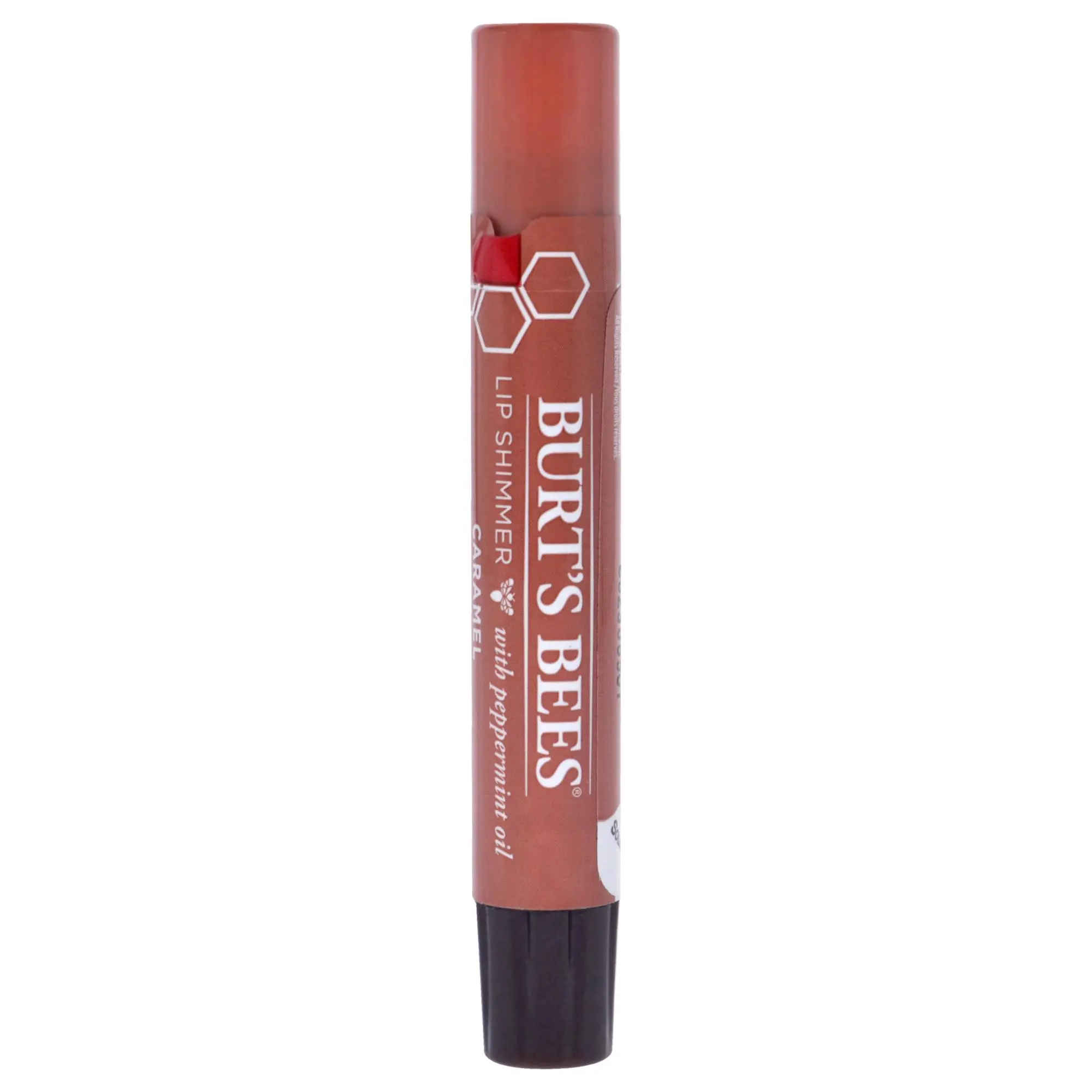 Burt's Bees Caramel Lip Shimmer for Women - 0.09oz Compact, Peppermint Oil-Infused, Natural Glow Lip Color (Beauty & Personal Care), Lipgloss