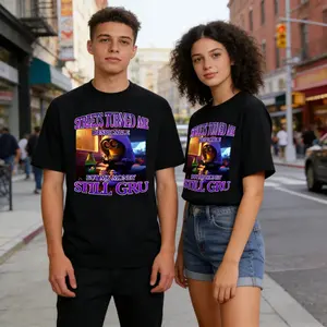 🍌 "Streets Turned Me Despicable" Meme Graphic T-Shirt – Funny Minions-Inspired Oversized Streetwear Tee, Vintage Y2K Aesthetic Shirt, Cotton Crewneck Summer Outfit for Teens & Young Adults, TikTok Viral Graphic Tee