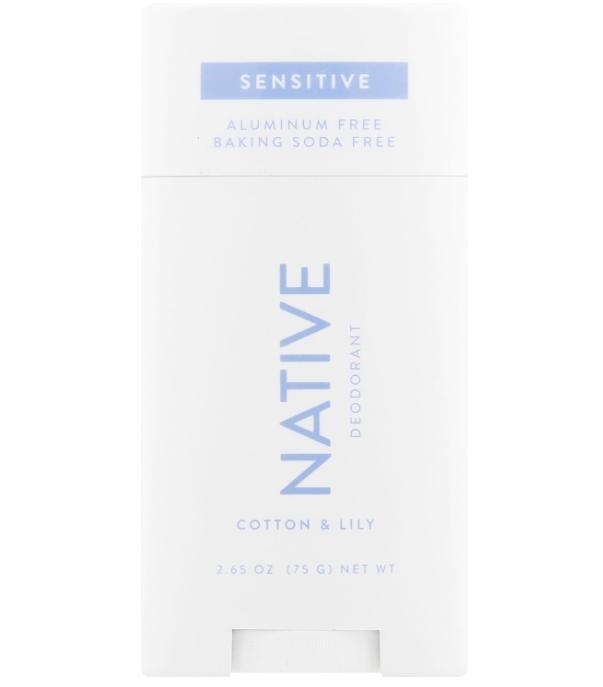 Native Sensitive Deodorant Contains Naturally Derived Ingredients, 72 Hour Odor Control | Deodorant for Women & Men, Aluminum Free with Baking Soda, Coconut Oil and Shea Butter, Cotton & Lily