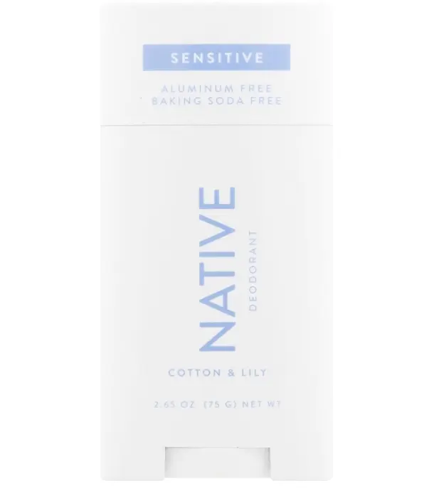 Native Sensitive Deodorant Contains Naturally Derived Ingredients, 72 Hour Odor Control | Deodorant for Women & Men, Aluminum Free with Baking Soda, Coconut Oil and Shea Butter, Cotton & Lily