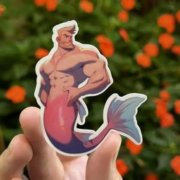 Vinyl Sticker: Merman Zephyr
