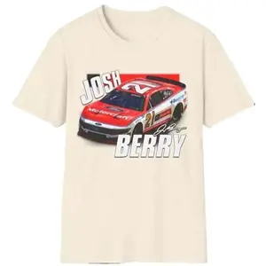 HOT - Josh Berry NASCAR Shirt - 2025 Primary Sponsor Motorcraft, Unisex Cotton T-Shirt, Menswear, Womenswear R1I