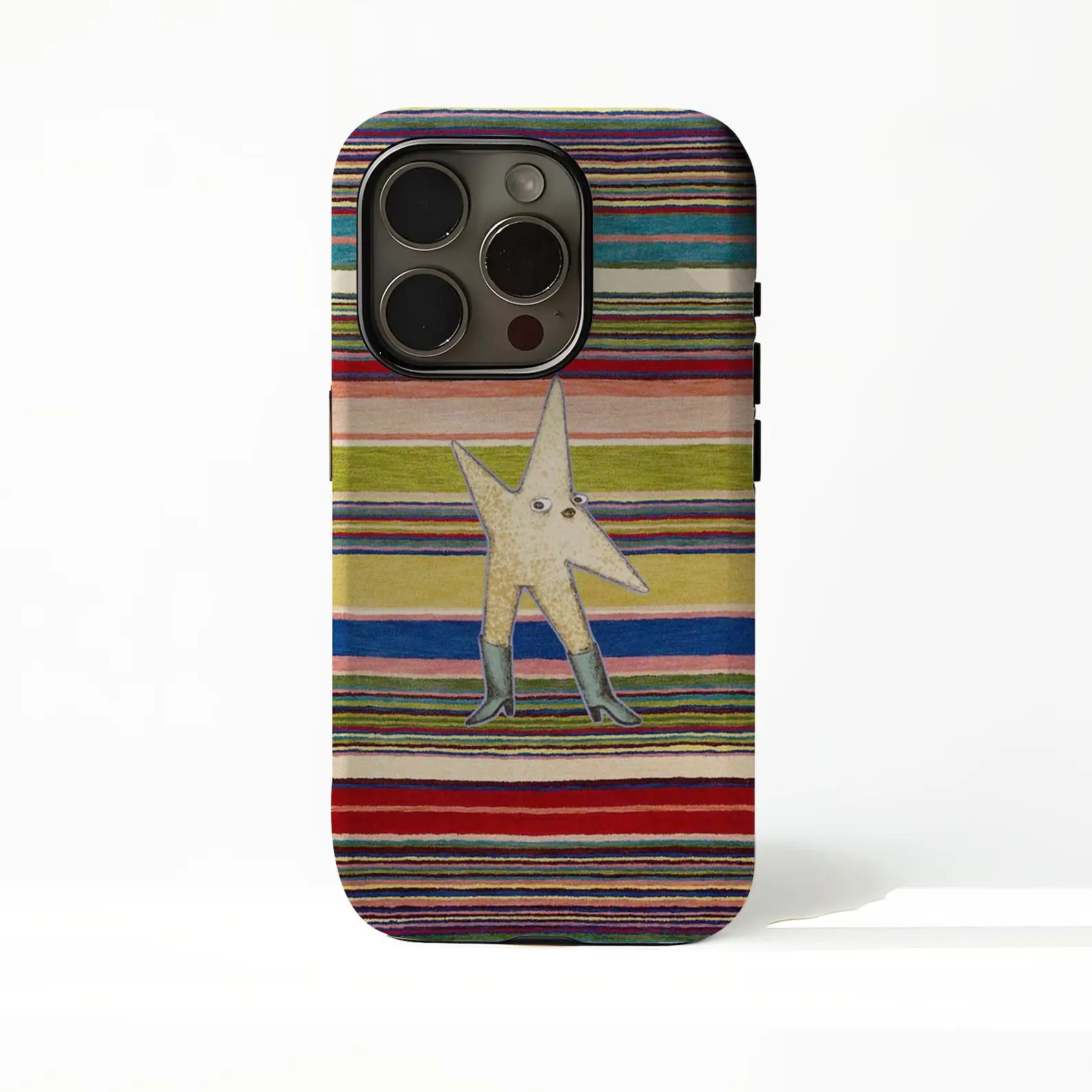 Whimsical Star Phone Case for iPhone and Samsung, Colorful Striped Cover 17 Pro Max 17Air 17Pro 16/15/14/13/12 pro max 16 15 14plus 16e 12/13mini XS X XR SE
