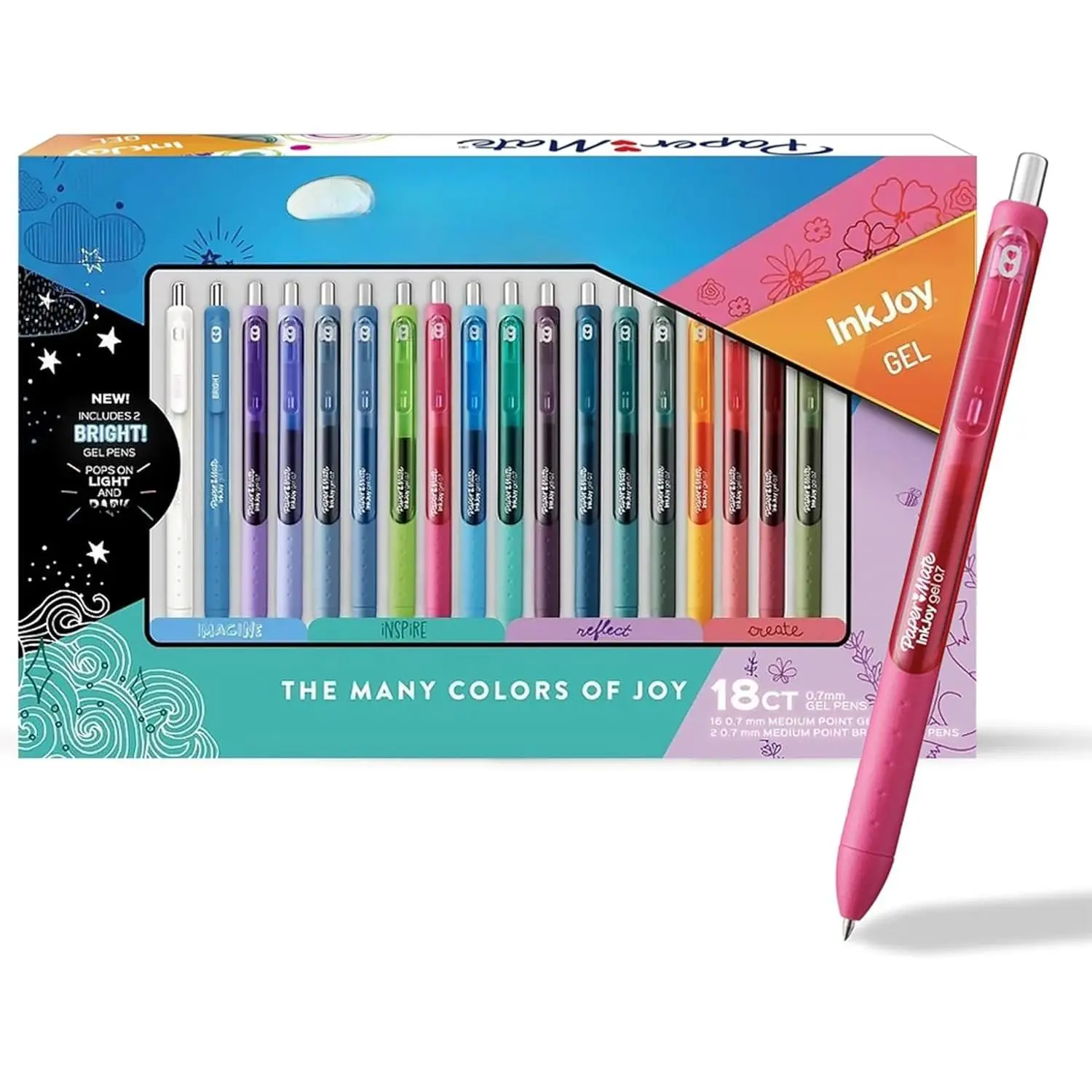 InkJoy Gel Pens, 0.7mm Medium Point, 18 Colors