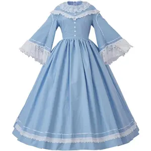 Elegant Victorian Ball Gown - 19th Century Historical Dress