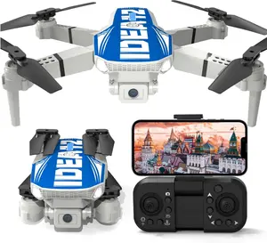 LE-IDEA Foldable Drone with Camera 1080P for Adults, IDEA12 Drones with Altitude Hold, Headless Mode, Optical Flow Positioning, Trajectory Flight, 3 Speed Modes, RC Quadcopter for Beginners (Blue)