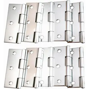 10 Pcs Stainless Steel Home Furniture Hardware Door Hinge Long 2.15 x 1.3 inch