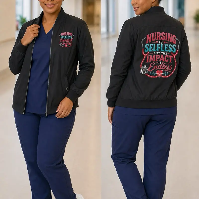 Nursing Is Selfless Healthcare Jacket – Unisex Zip-Up
