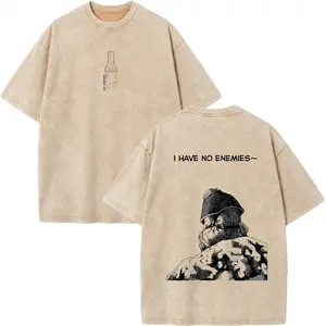 Vintage Vinland Saga Graphic Tee - Heavyweight Washed Cotton Oversized T-Shirt, Double-Printed Unisex Y2K Streetwear Top for Anime Fans & Alt Grunge Aesthetic