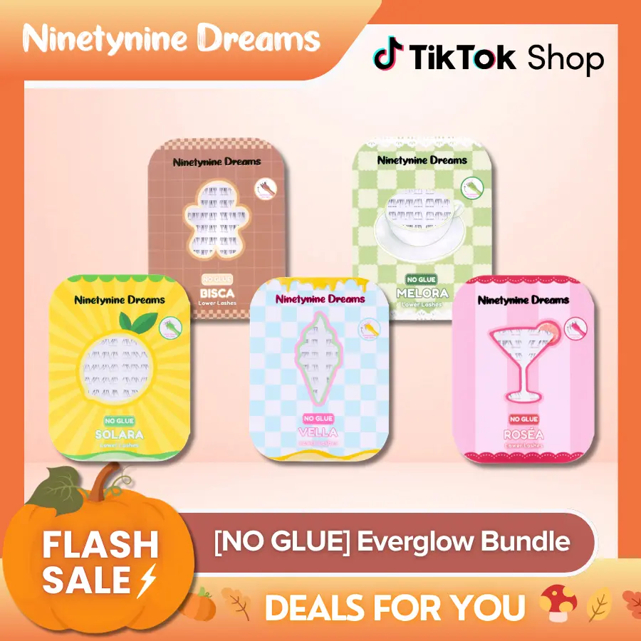 Ninetynine Dreams EVERGLOW [NO GLUE] Self-Adhesive Lower Lashes Bundle (5 Styles) | Press-On Lower Eyelash Clusters, Ultra-Thin Self-Adhesive Jelly Band  Beginner Friendly Lightweight, Easy Apply Individual Under Lashes, Natural & Manhua Lower Lash Looks