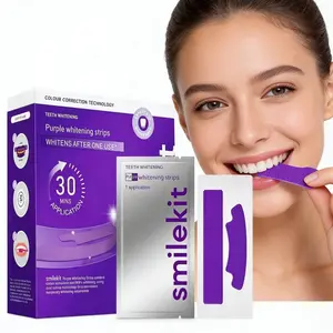 Pap+Purple Whitening Tooth Strips, Deep Cleaning, Fresh Breath, Daily Use, Travel Portable, Hotel Teeth Whitening, Home Use Purple Whitening Strips Teeth Whitening