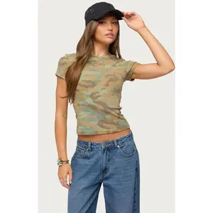 Edikted Women's Chasidy Camo T-Shirt