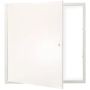 VEVOR Access Panel for Drywall & Ceiling, 24 x 24 Inch Plumbing Access Panels, Reinforced Access Door, Heavy-Duty Steel Wall Hole Cover, Easy Install Removable Hinged Panel for Wiring & Cables, Silver