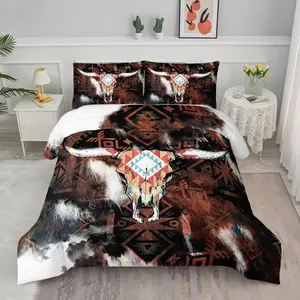 Bedding Set Queen Size,Comforter,Southwestern Bedding Set,Boho Aztec Comforter,for Kids Teens Adults,Vintage Tribal Bed,1 2 Pillowcases