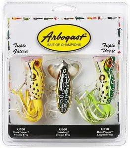 Tri-Pack Poppers and Jitterbug Fishing Lures Combo Set