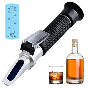 Optics  Refractometer Automatic Temperature Compensation  Meter 0~80% v/v Spirit  Content Measurement Tool Tester for   Production, Ethanol with Water Winemakers