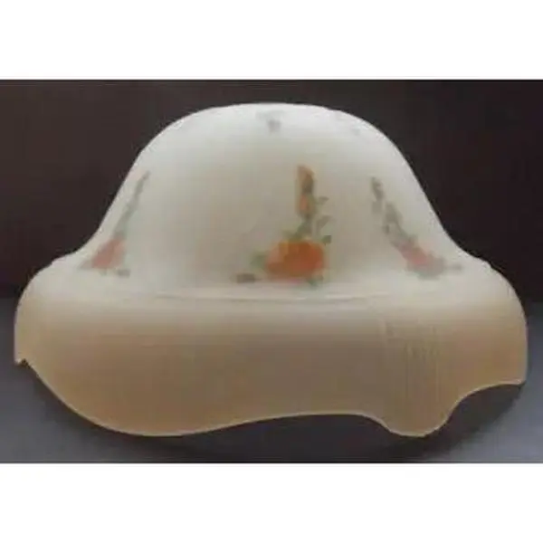 Champagne & Peach Floral Reverse Painted Lamp Shade – 6¾" Height