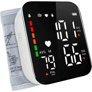 Wrist Blood Pressure Monitor Automatic Talking Wrist Blood Pressure Cuff Digital Full Screen LED Display Bp Machine Adjustable Bp Cuff Voice Broadcast Health Care for Home Use