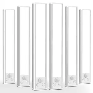 Under Cabinet Lighting, 68LED 1800mAh Motion Sensor Lights Indoor, 3 Color Wireless Dimmable Rechargeable Battery Operated Closet Lights, Magnetic Under Counter Light Fixture for Kitchen Stair Led Strip