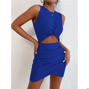 Sleeveless Twist Waist Hollowed Women Rafferiza s Out Dress