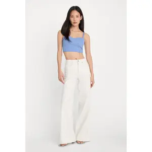 GOOD WAIST PALAZZO JEANS | COTTON WHITE