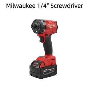 Professional Milwaukee M18 1/4" Hex FID3 Brushless Power Driver - 3900 RPM, 300Nm Torque, 12.5cm Ultra Compact Body, 4-Mode Drive Control, Heavy Duty Construction with Charger