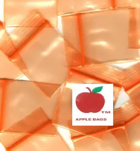 CrazyCoolBuys 1000 Pack Apple Brand Orange 2Mil Bags 1,000 Baggies Resealable Plastic