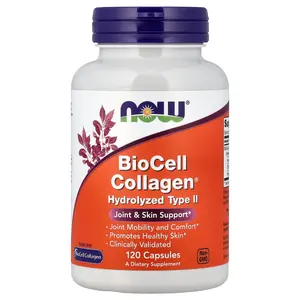 NOW Foods BioCell Collagen®, Hydrolyzed Type II, 120 Capsules NOW Foods BioCell Collagen®, Hydrolyzed Type II, 120 Capsules