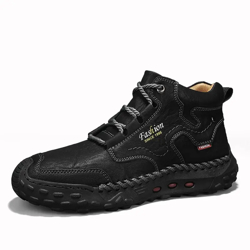 Men’s casual sport shoes – soft leather short boots, retro hand-stitched outdoor shoes, fashionable lace-up ankle boots, comfortable, lightweight, and slip-resistant outdoor footwear. Training Shoes Peach minimal white men style swear
