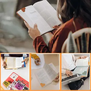 Leather Heart Bookmarks - Winjeto 6 Pieces Cute Corner Page Book Marks for Teachers Students Book Reading Lovers, for School Office Home Supplies (Heart（6pcs）