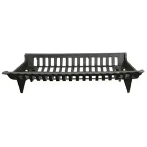 CG27 27 in. Cast Iron Fireplace Grate, Black