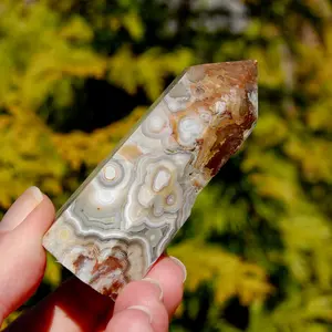 2.9in 79g Crazy Lace Agate Crystal Tower, Mexico