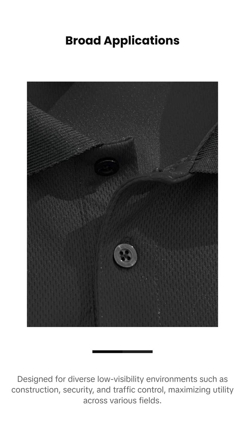 Men's Safety Polo Shirt with reflective tape, ANSI Class 2 standard