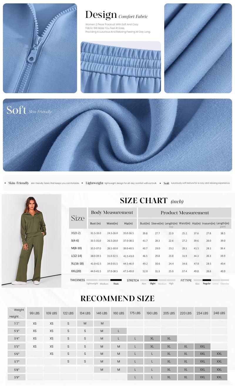 PRETTYGARDEN Women's Casual 2-Piece Sweatsuit Set - Half Zip Pullover Sweatshirt & Wide Leg Pants with Drawstring - Matching Tops & Sweatpants for Comfort PRETTYGARDEN Women's Casual 2-Piece Sweatsuit Set - Half Zip Pullover Sweatshirt & Wide Leg Pants with Drawstring - Matching Tops & Sweatpants for Comfort