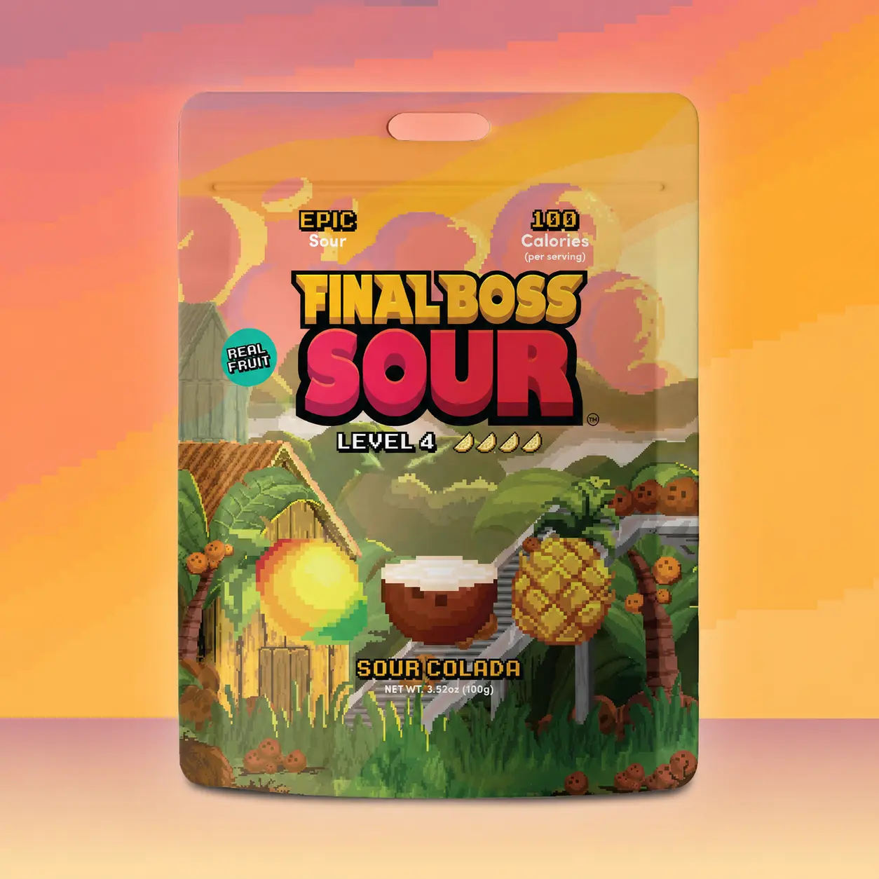 Sour Colada Level 4 Fruit Candy, 1-Pack or 4-Pack Options Sour Colada Level 4 Fruit Candy, 1-Pack or 4-Pack Options