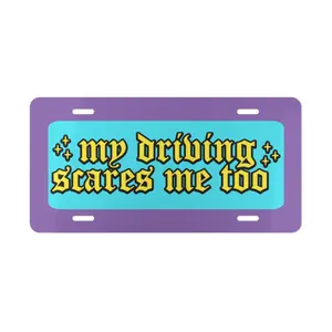 Funny Car License Plate, Personalized Vanity Plate for Drivers, Custom Gift for Car Enthusiasts, Quirky Auto Decor, Unique Driving Gift