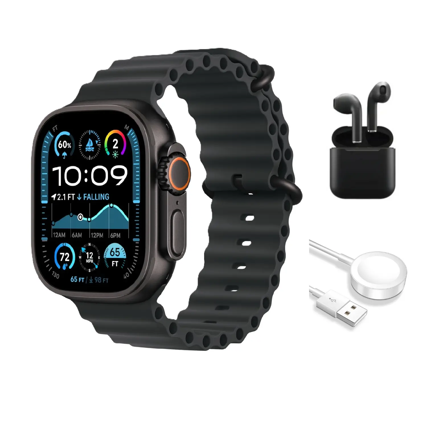 Refurbished Apple Watch Ultra 2 (2023) Titanium (GPS + Cellular) Acceptable Condition with Wireless Earbuds & 1 Year Warranty