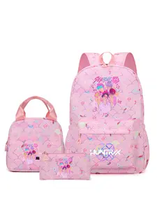 3pcs  KPOPN Witch Hunt Women's Backpack Cartoon Pattern Zipper Closure Fashionable and Versatile Multifunctional Backpack Set Casual Trend Suitable for Students, Campus, School, Work, Commute, Shopping Women's Backpack