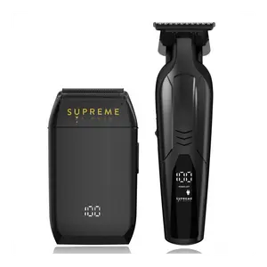 Supreme Trimmer Vader Lite & Crunch Precision Duo - High-Torque Motors, Advanced Cooling, Hypoallergenic Foils, Professional Hair Clipper Set Barbers' Choice