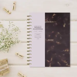 Hardcover Spiral 2026 Daily Planner & Personal Organizer - All-in-One Productivity Notebook with 214 Pages, Weekly/Monthly Layouts, Goal Planning Sections & Ample Space for Thoughts & Ideas
