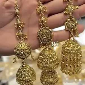 Gold Plated Jhumkies with Intricate Design and Durable Chain for Everyday Wear