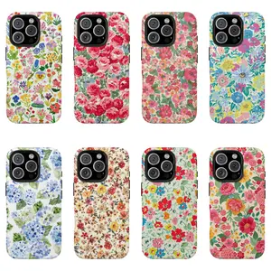 This beautifully designed floral pattern protective case is a durable 2-in-1 device suitable for iPhone 17/16/15/14/13/12/11 Pro Max/Plus/Pro and Galaxy S25/S24/S23 Ultra. It's a perfect gift for Valentine's Day, Easter, weddings, and birthdays.