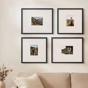 Americanflat Set of 4 Picture Frames  | Gallery Wall Frame Set | Black