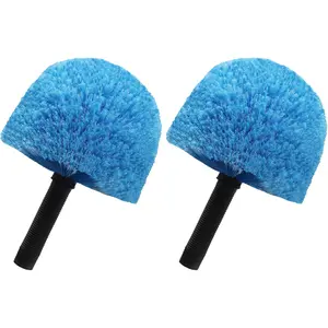 2 Pack Blue Twist-On Cobweb Duster Head Brush - Efficient Indoor & Outdoor Spider Web Cleaning Solution - Fits Standard Acme Threaded Poles - Durable & Versatile Spider Web Corner Cleaner Head Only M-jump