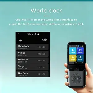 Travel Translation Device T11, Real-Time Multilingual Translation, Offline Photo Translation, Earphone Jack, Lanyard Hole, Essential for Travel Communication