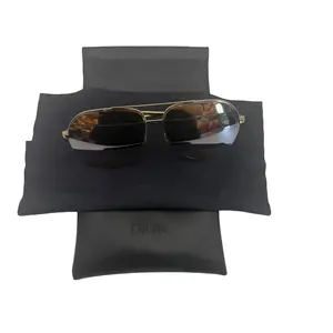 Pre-owned Dior Christian Oversized Square Sunglasses Black Full Frame Dark Lens Designer Luxury Women Shades UV400
