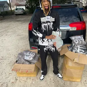 Black HellaMotion Original Flared Jogger set