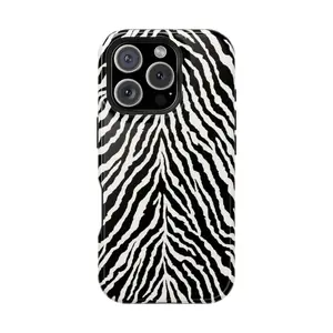 Zebra Print Tough Phone Case, Compatible with iPhone 17/16/15/14/13/12 Pro Max