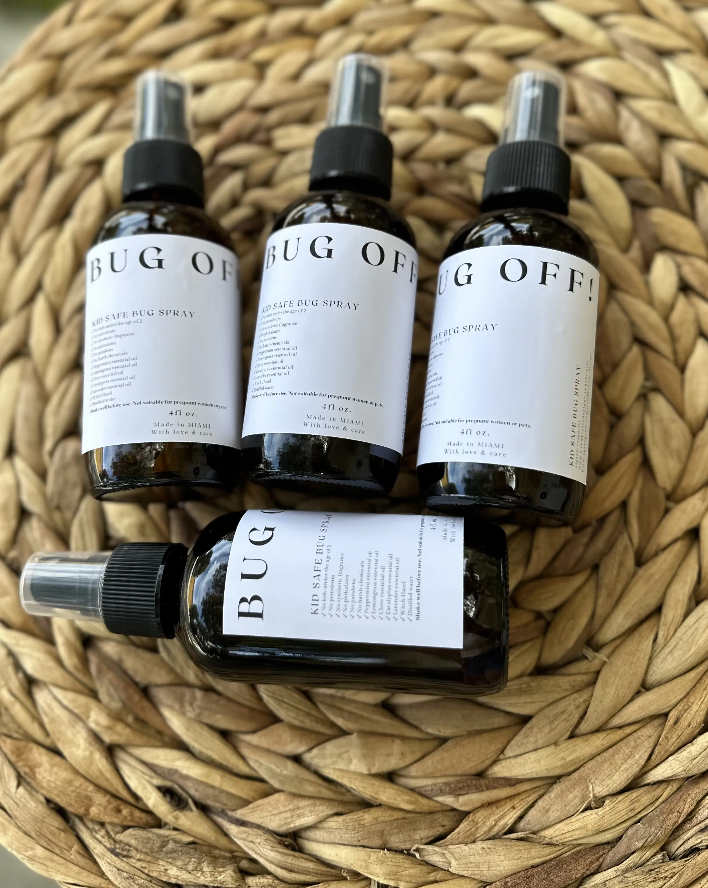 Homemade All-Natural Bug Spray for Kids, DEET-Free, 4 oz
