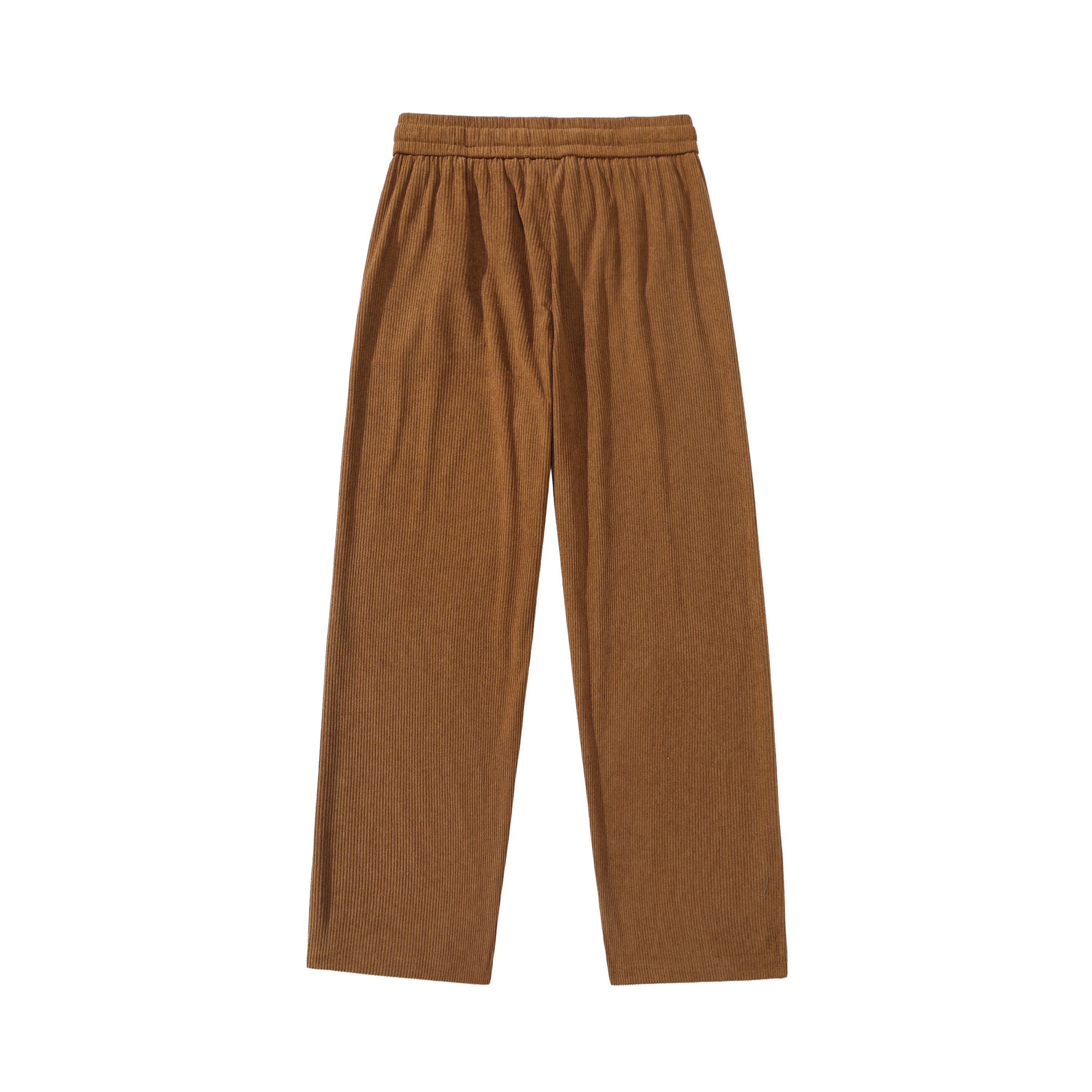 Men’s vintage corduroy casual pants, loose straight-leg long trousers, new for spring/autumn